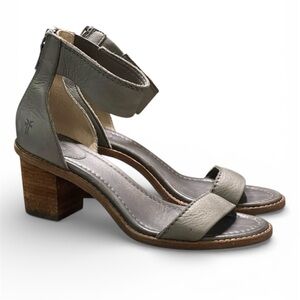 Frye Brielle Back Zip Block Heel Sandals